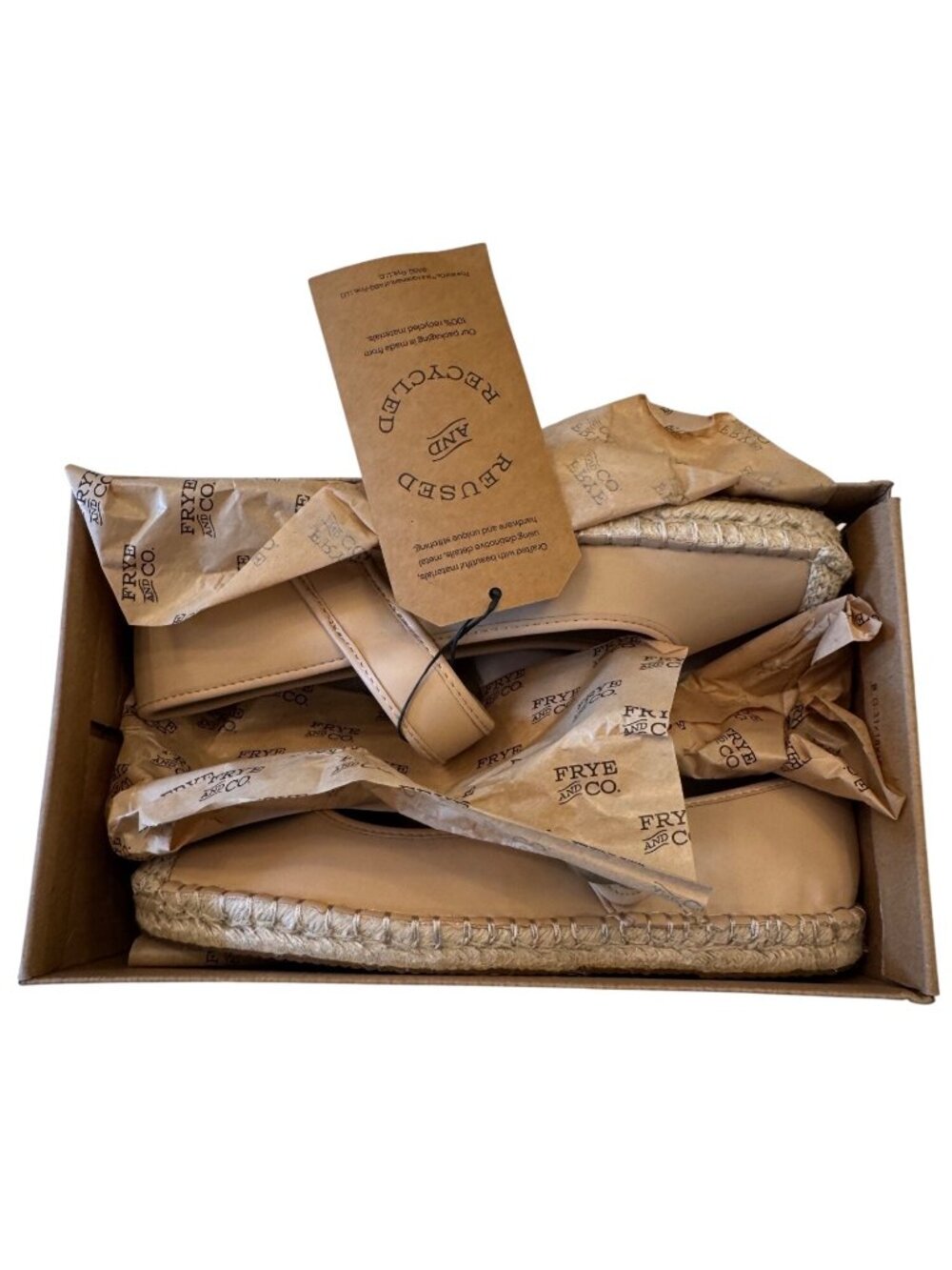Frye & Co Jantani 9.5 Mary Jane Flat Shoes NWB Nude Beige - Picture 2 of 10